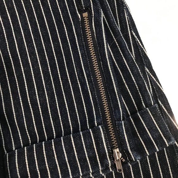 Lysse - Denim Cuffed Crop pant - Blue & White Stripe - Picture 4 of 4